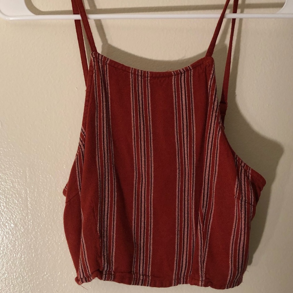 Stripped cropped tank top